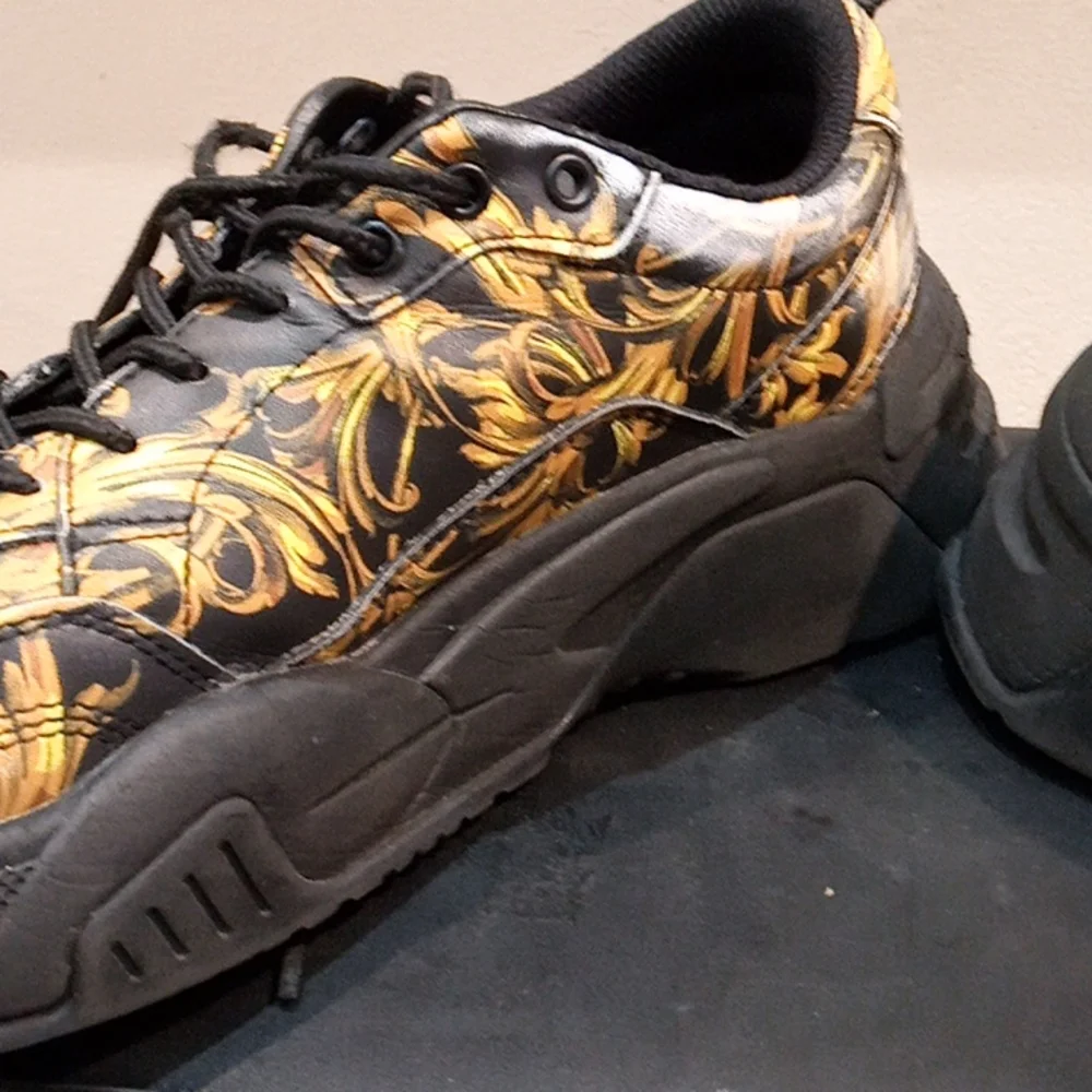 Versace Black & Gold Baroque Men’s Sneakers